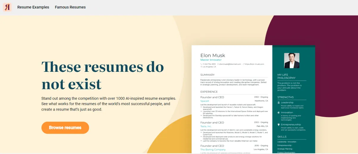 These resumes do not exist