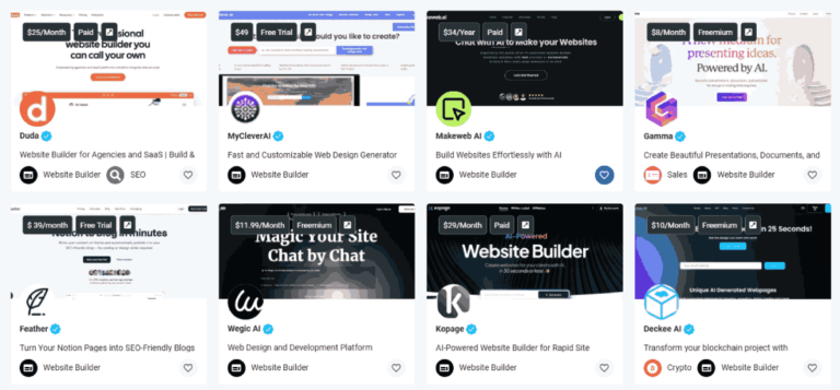 20 Best AI Website Builders for Effortless Site Creation
