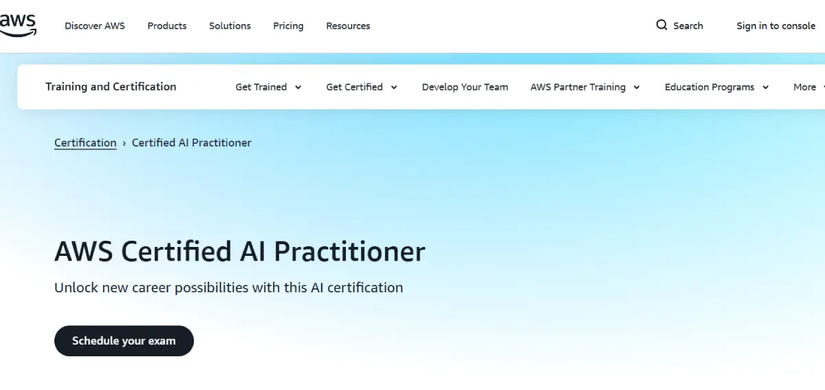 AWS AI Practitioner certification badge