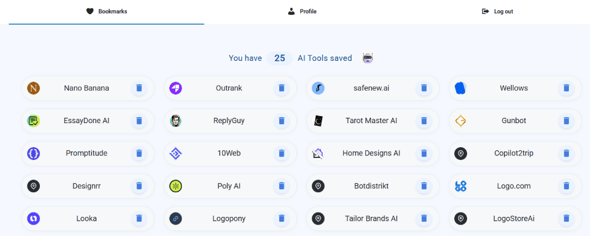 Revamped Bookmark Interface