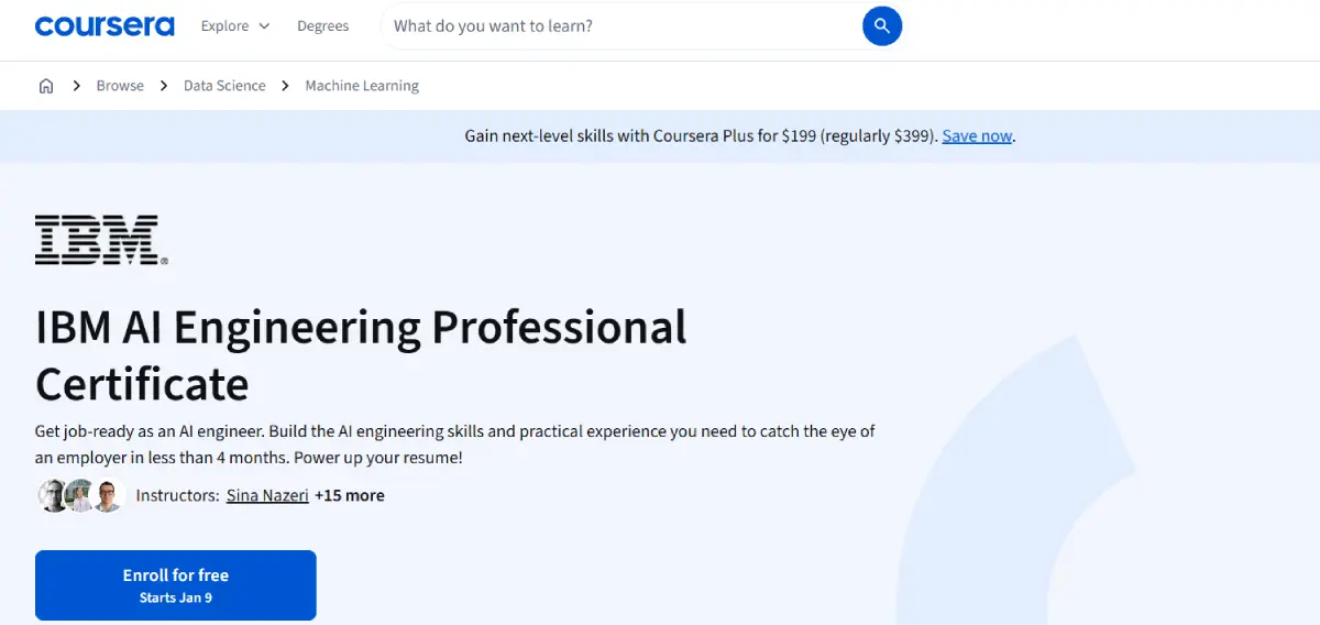 IBM AI Engineering Professional Certificate on Coursera
