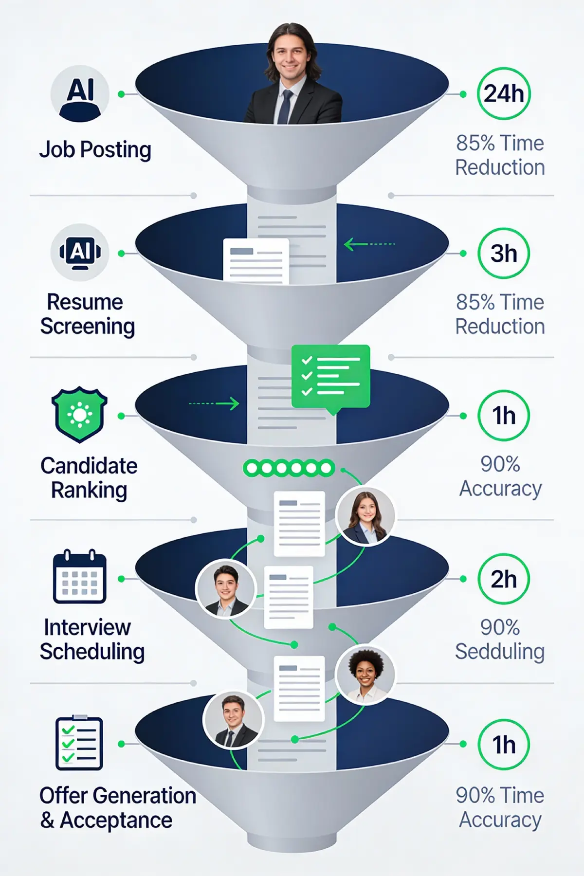 AI recruitment funnel: automating hiring from posting to offer