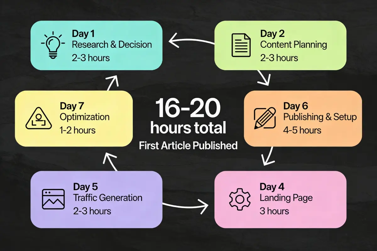 7-day action plan for launching first affiliate campaign