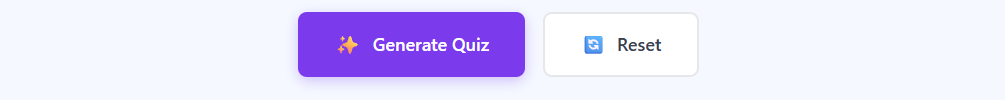 Generate quiz button to create AI-powered questions instantly