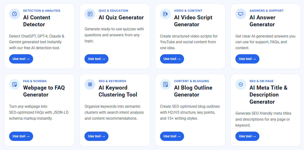 SEOFAI Free Tools Collection